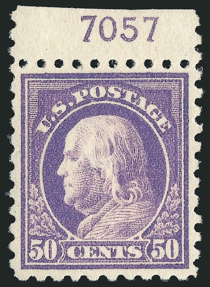 US Stamps Prices Scott Catalogue 440 - 1915 50c Franklin Perf 10. Robert Siegel Auction Galleries, Dec 2012, Sale 1037, Lot 2059