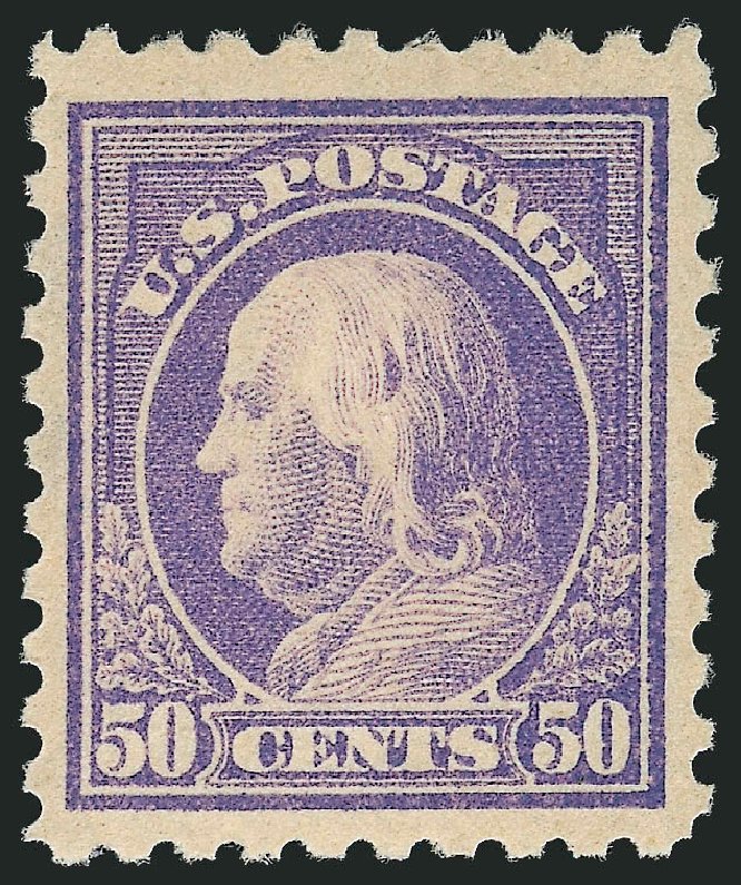 Values of US Stamp Scott Catalogue 440 - 1915 50c Franklin Perf 10. Robert Siegel Auction Galleries, May 2013, Sale 1044, Lot 279