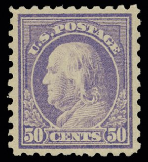 Costs of US Stamp Scott Catalog # 440: 50c 1915 Franklin Perf 10. H.R. Harmer, May 2014, Sale 3005, Lot 1280