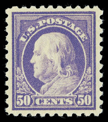 Prices of US Stamps Scott Cat. #440 - 50c 1915 Franklin Perf 10. Matthew Bennett International, Sep 2012, Sale 345, Lot 351