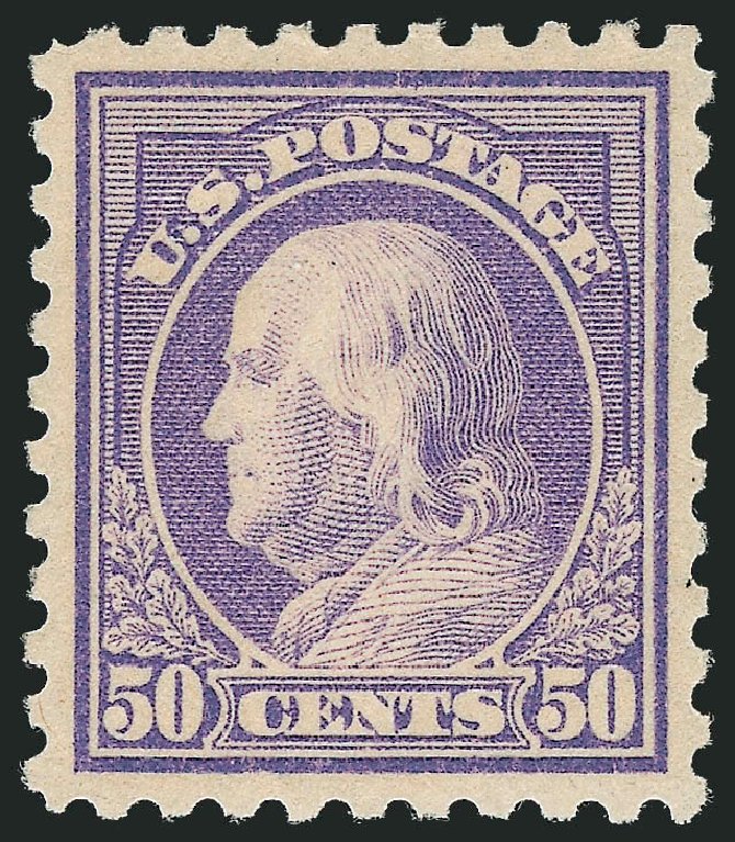US Stamps Price Scott Catalogue # 440: 50c 1915 Franklin Perf 10. Robert Siegel Auction Galleries, Dec 2013, Sale 1062, Lot 621