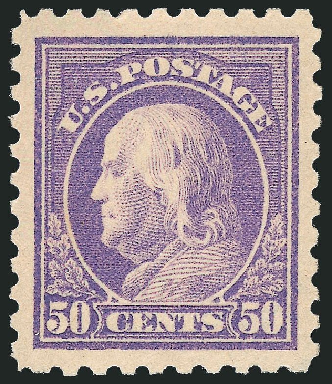 Price of US Stamps Scott Catalogue #440: 1915 50c Franklin Perf 10. Robert Siegel Auction Galleries, Oct 2010, Sale 997, Lot 5991