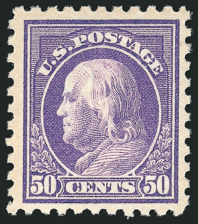 Prices of US Stamp Scott Catalogue 440 - 1915 50c Franklin Perf 10. Robert Siegel Auction Galleries, Mar 2013, Sale 1040, Lot 1814