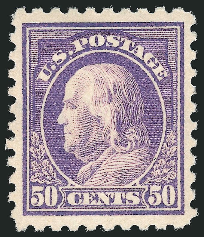 Cost of US Stamp Scott Catalogue # 440: 50c 1915 Franklin Perf 10. Robert Siegel Auction Galleries, Sep 2014, Sale 1078, Lot 534