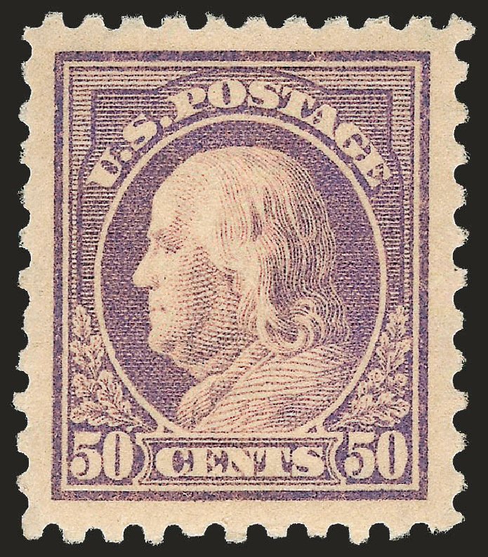 US Stamps Value Scott 440: 50c 1915 Franklin Perf 10. Robert Siegel Auction Galleries, Jun 2009, Sale 975, Lot 1864