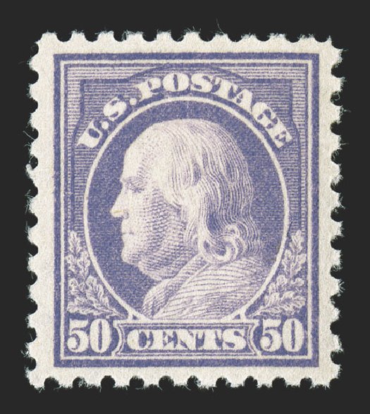 US Stamp Value Scott Catalog #440: 50c 1915 Franklin Perf 10. Spink Shreves Galleries, Nov 2012, Sale 141, Lot 164