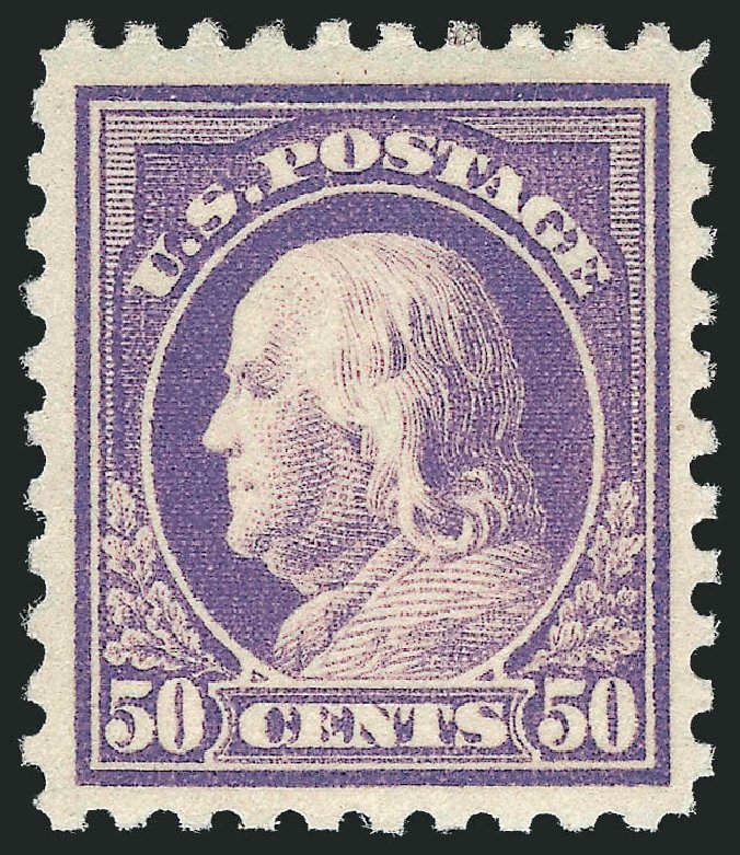 US Stamp Values Scott Catalog # 440 - 50c 1915 Franklin Perf 10. Robert Siegel Auction Galleries, Mar 2011, Sale 1007, Lot 2725