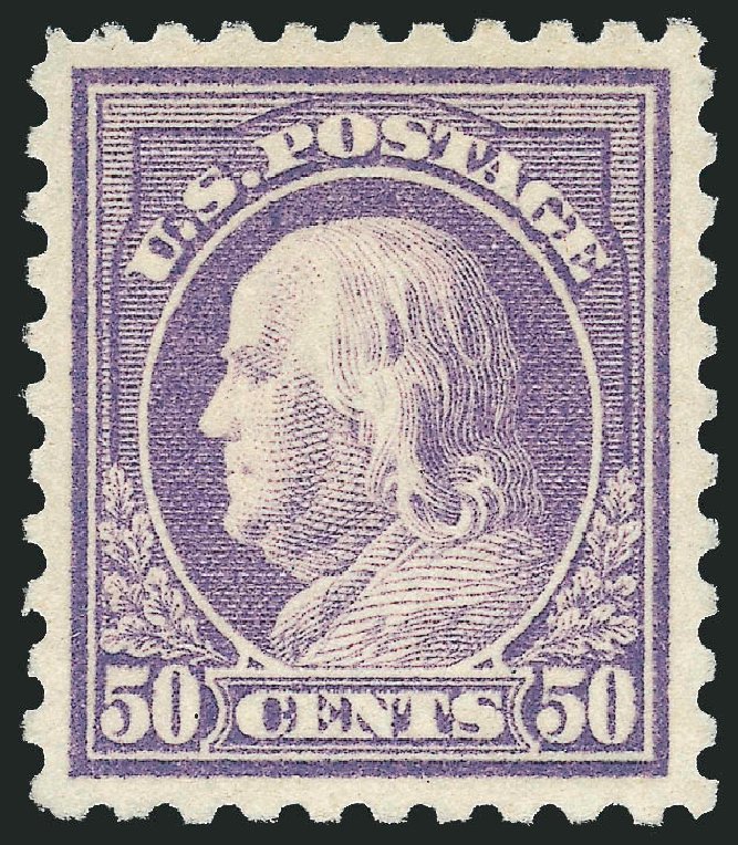 Prices of US Stamps Scott Catalog 440: 1915 50c Franklin Perf 10. Robert Siegel Auction Galleries, Jun 2011, Sale 1011, Lot 735