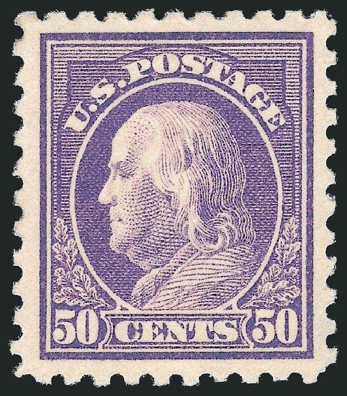 US Stamp Value Scott Cat. # 440: 1915 50c Franklin Perf 10. Robert Siegel Auction Galleries, Nov 2013, Sale 1061, Lot 3915