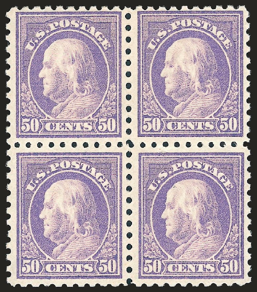 US Stamp Value Scott Catalogue 440 - 1915 50c Franklin Perf 10. Robert Siegel Auction Galleries, Jun 2009, Sale 975, Lot 1865