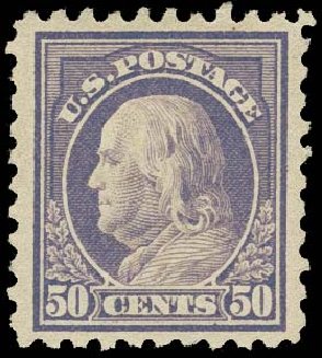 US Stamp Prices Scott Catalogue #440 - 1915 50c Franklin Perf 10. H.R. Harmer, Oct 2014, Sale 3006, Lot 1362
