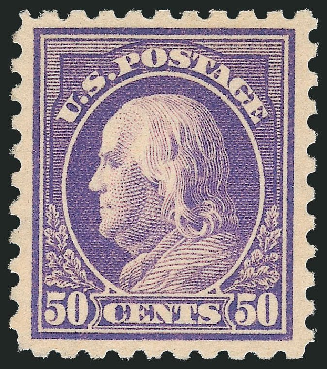 Price of US Stamp Scott Catalog 440: 1915 50c Franklin Perf 10. Robert Siegel Auction Galleries, Dec 2011, Sale 1017, Lot 812