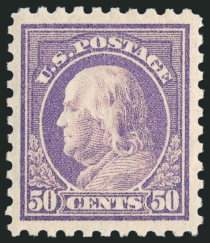 Value of US Stamps Scott Catalog 440 - 50c 1915 Franklin Perf 10. Robert Siegel Auction Galleries, Dec 2008, Sale 967, Lot 4772