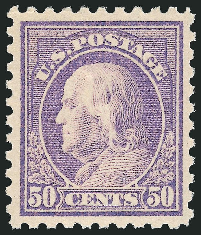 US Stamps Prices Scott 440 - 50c 1915 Franklin Perf 10. Robert Siegel Auction Galleries, Jun 2009, Sale 975, Lot 1862