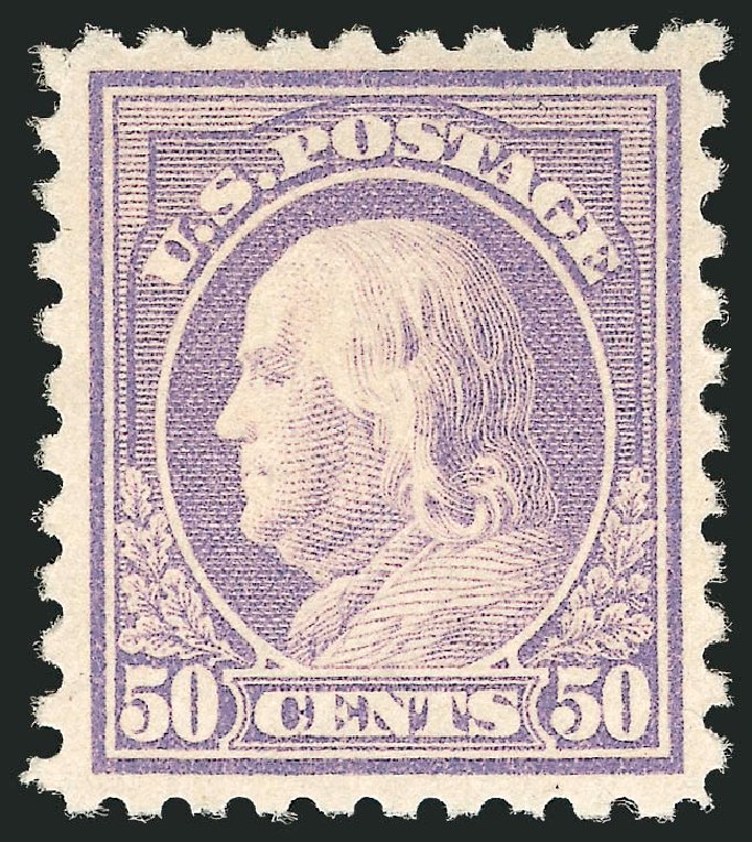 US Stamps Values Scott Catalog # 440 - 1915 50c Franklin Perf 10. Robert Siegel Auction Galleries, Oct 2010, Sale 997, Lot 5992