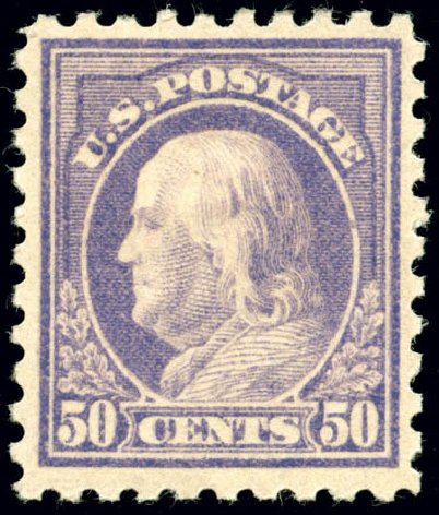 Cost of US Stamp Scott Catalogue # 440 - 50c 1915 Franklin Perf 10. Matthew Bennett International, Jun 2008, Sale 328, Lot 963