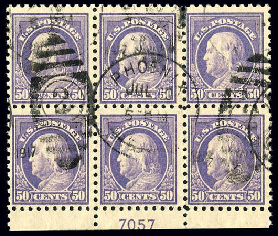US Stamp Prices Scott # 440 - 50c 1915 Franklin Perf 10. Matthew Bennett International, Dec 2008, Sale 330, Lot 1783