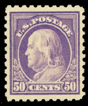 Price of US Stamps Scott Cat. # 440: 1915 50c Franklin Perf 10. Daniel Kelleher Auctions, Jan 2015, Sale 663, Lot 1793