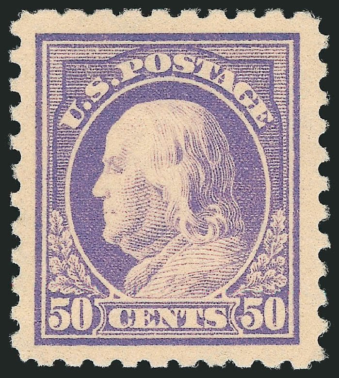 US Stamp Price Scott Catalogue # 440: 50c 1915 Franklin Perf 10. Robert Siegel Auction Galleries, Feb 2015, Sale 1093, Lot 313
