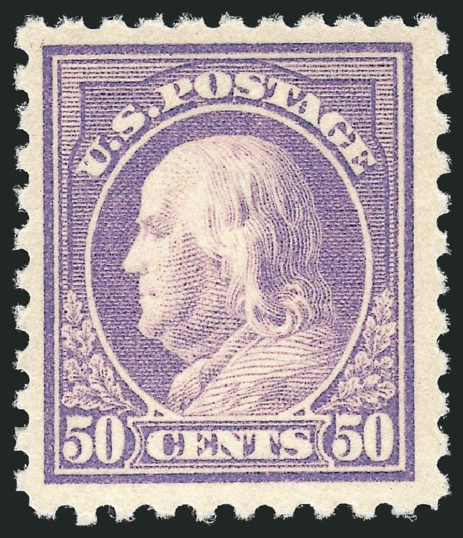 Cost of US Stamps Scott Catalog # 440: 1915 50c Franklin Perf 10. Robert Siegel Auction Galleries, Nov 2013, Sale 1061, Lot 3916