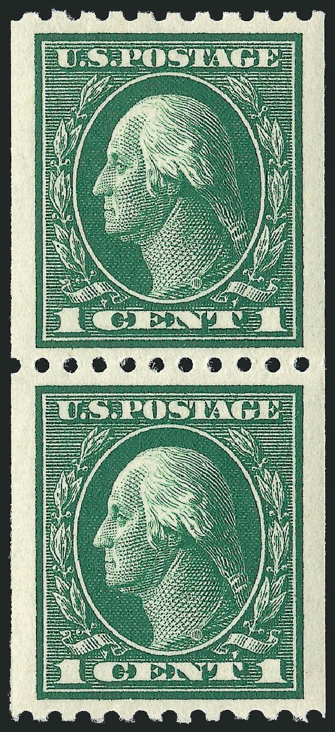 US Stamps Prices Scott Catalogue # 441: 1914 1c Washington Coil Perf 10 Horizontally. Robert Siegel Auction Galleries, Sep 2009, Sale 968B, Lot 559