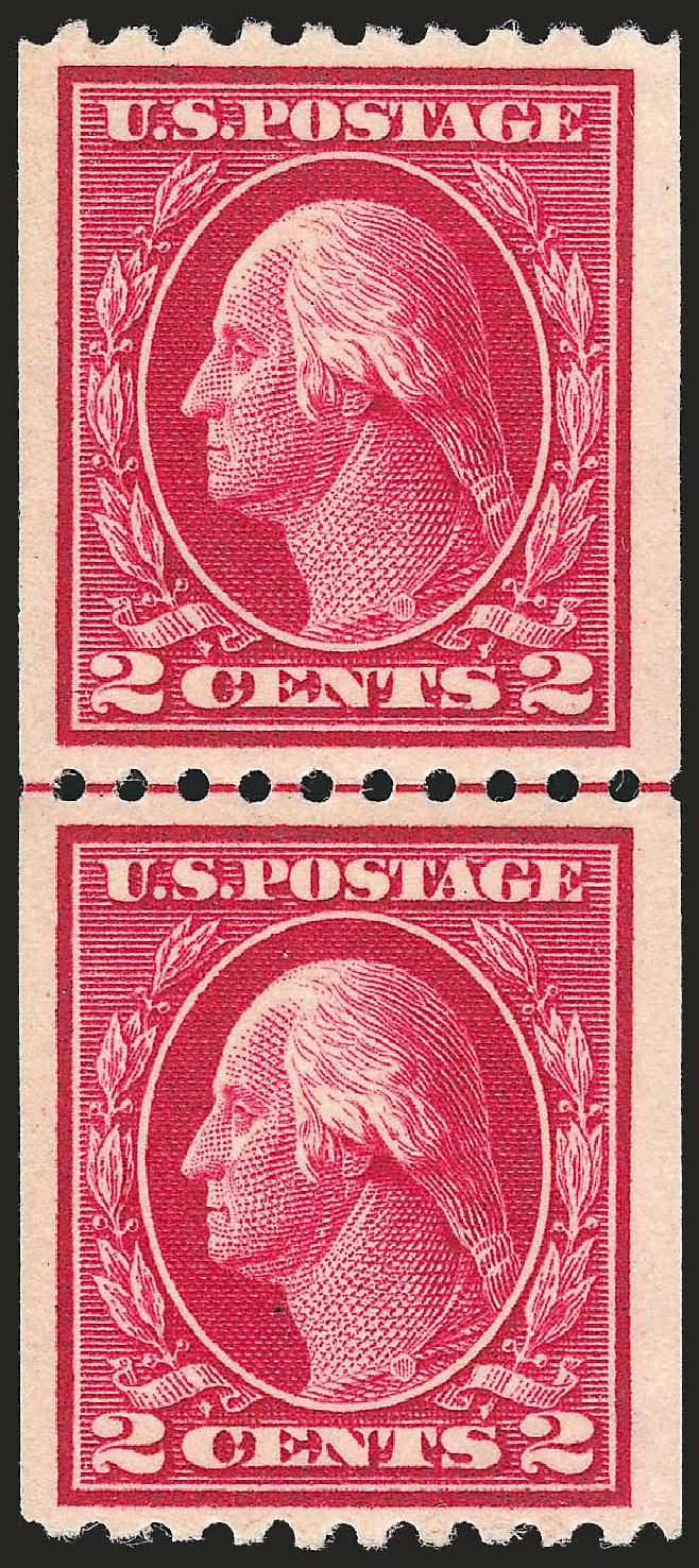 Price of US Stamps Scott Catalogue 442 - 2c 1914 Washington Coil Perf 10 Horizontally. Robert Siegel Auction Galleries, Dec 2008, Sale 967, Lot 4774