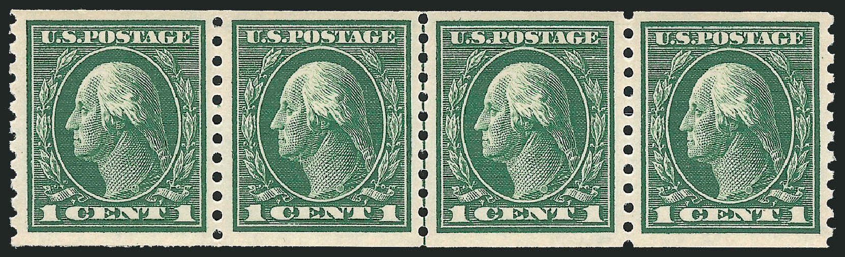 Price of US Stamp Scott # 443: 1914 1c Washington Coil Perf 10 Vertically. Robert Siegel Auction Galleries, Oct 2010, Sale 997, Lot 5994