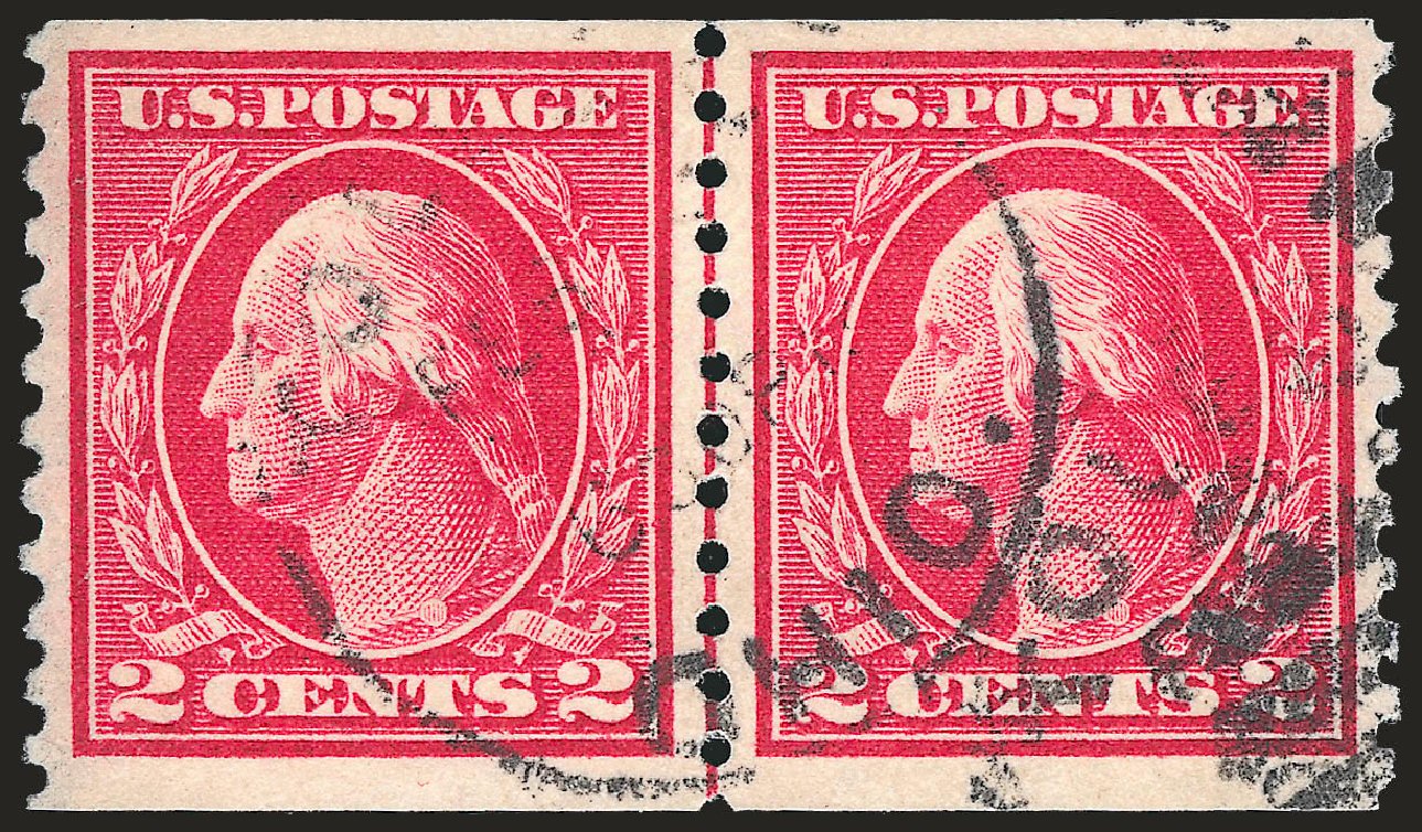 Costs of US Stamp Scott Cat. # 444 - 2c 1914 Washington Coil Perf 10 Vertically. Robert Siegel Auction Galleries, Dec 2008, Sale 967, Lot 4777