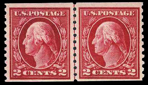 US Stamp Price Scott Catalog 444 - 2c 1914 Washington Coil Perf 10 Vertically. Cherrystone Auctions, Jun 2009, Sale 200906, Lot 188