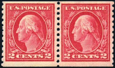 US Stamp Price Scott Catalogue #444: 2c 1914 Washington Coil Perf 10 Vertically. Harmer-Schau Auction Galleries, Feb 2010, Sale 84, Lot 1588