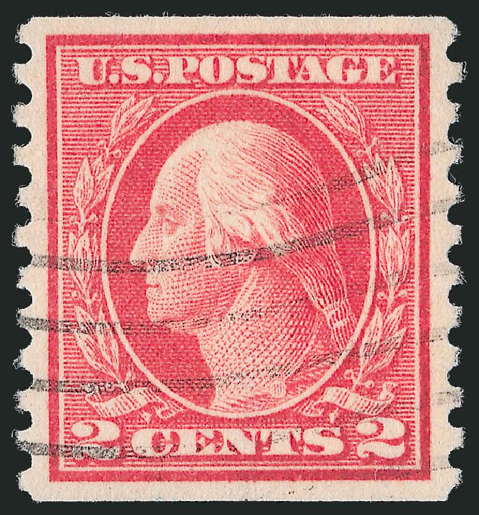 US Stamps Prices Scott Cat. # 444: 1914 2c Washington Coil Perf 10 Vertically. Robert Siegel Auction Galleries, Sep 2009, Sale 976, Lot 2019