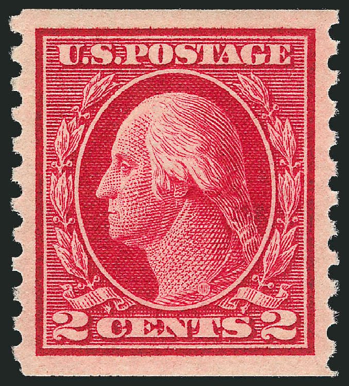 Price of US Stamp Scott Catalogue #444: 2c 1914 Washington Coil Perf 10 Vertically. Robert Siegel Auction Galleries, Jun 2011, Sale 1011, Lot 740