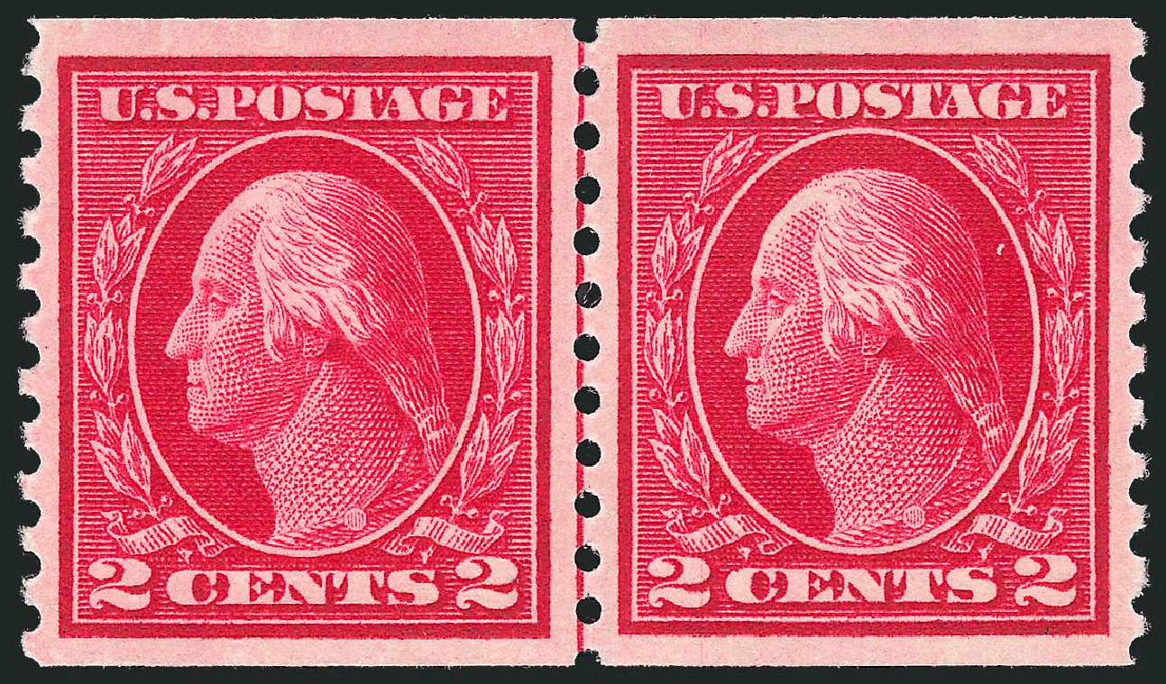 Costs of US Stamps Scott Catalogue #444: 1914 2c Washington Coil Perf 10 Vertically. Robert Siegel Auction Galleries, Oct 2011, Sale 1014, Lot 1921
