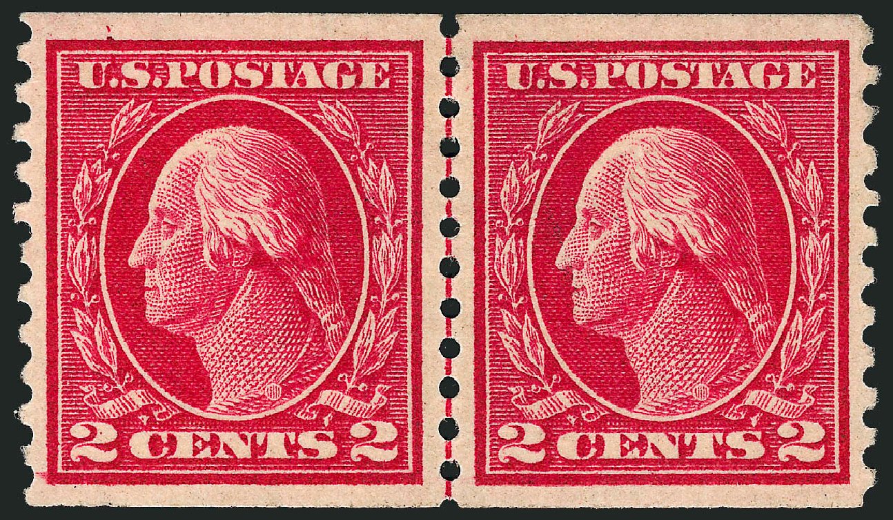 Costs of US Stamp Scott #444: 1914 2c Washington Coil Perf 10 Vertically. Robert Siegel Auction Galleries, Oct 2008, Sale 963, Lot 984