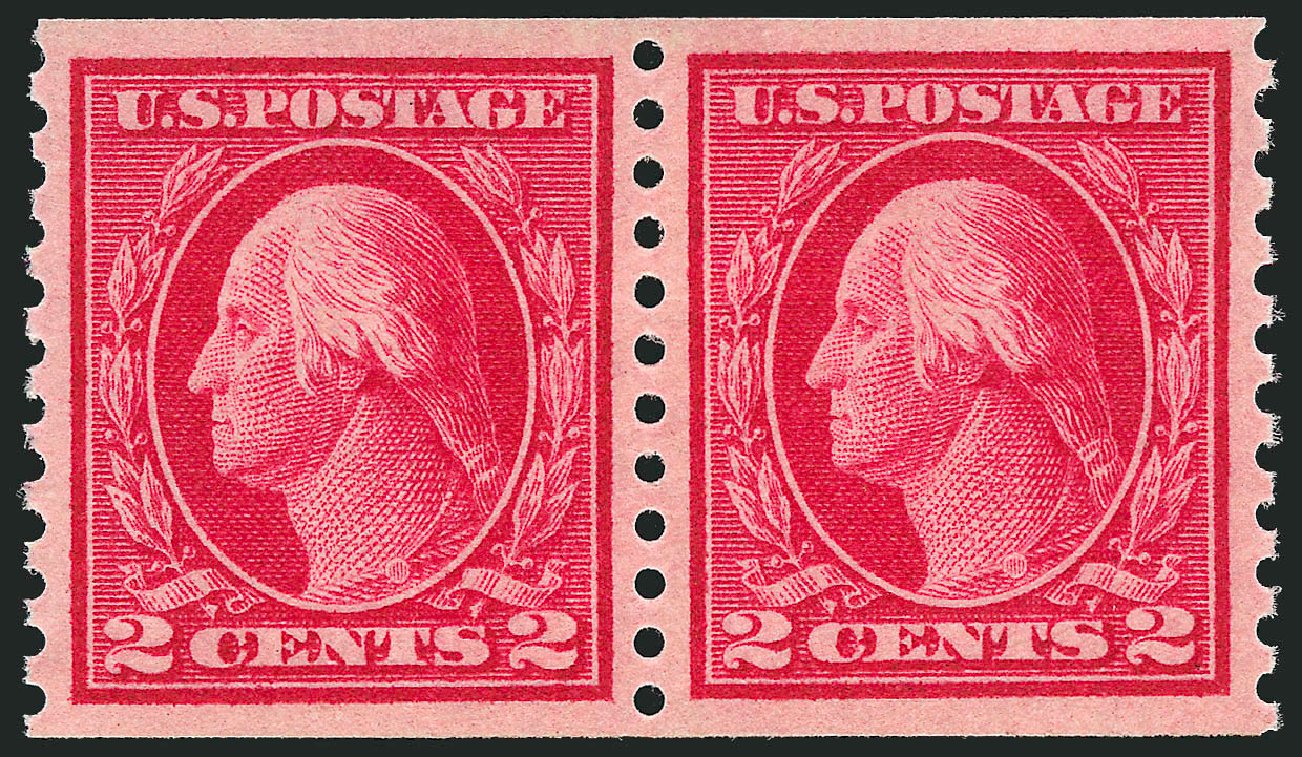 Cost of US Stamps Scott Catalog #444 - 1914 2c Washington Coil Perf 10 Vertically. Robert Siegel Auction Galleries, Nov 2012, Sale 1034, Lot 415
