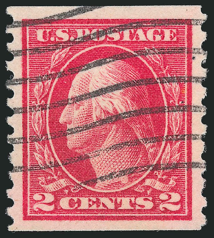 Price of US Stamp Scott Catalog #444: 2c 1914 Washington Coil Perf 10 Vertically. Robert Siegel Auction Galleries, Dec 2009, Sale 982, Lot 5832
