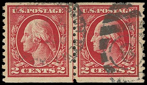 US Stamp Price Scott Catalog # 444 - 2c 1914 Washington Coil Perf 10 Vertically. H.R. Harmer, Oct 2014, Sale 3006, Lot 1363