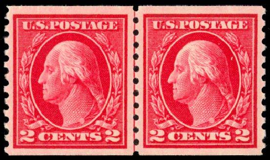 Costs of US Stamp Scott #444: 2c 1914 Washington Coil Perf 10 Vertically. Daniel Kelleher Auctions, Sep 2014, Sale 655, Lot 493