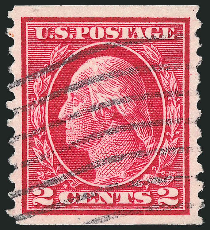 US Stamps Price Scott Catalog 444: 1914 2c Washington Coil Perf 10 Vertically. Robert Siegel Auction Galleries, Dec 2009, Sale 982, Lot 5833