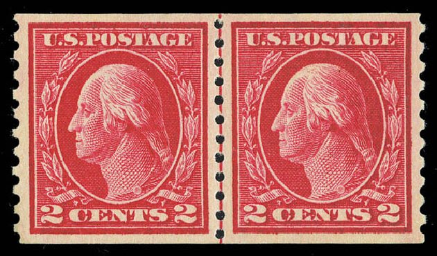 Cost of US Stamp Scott #444 - 2c 1914 Washington Coil Perf 10 Vertically. Matthew Bennett International, Sep 2012, Sale 346, Lot 836