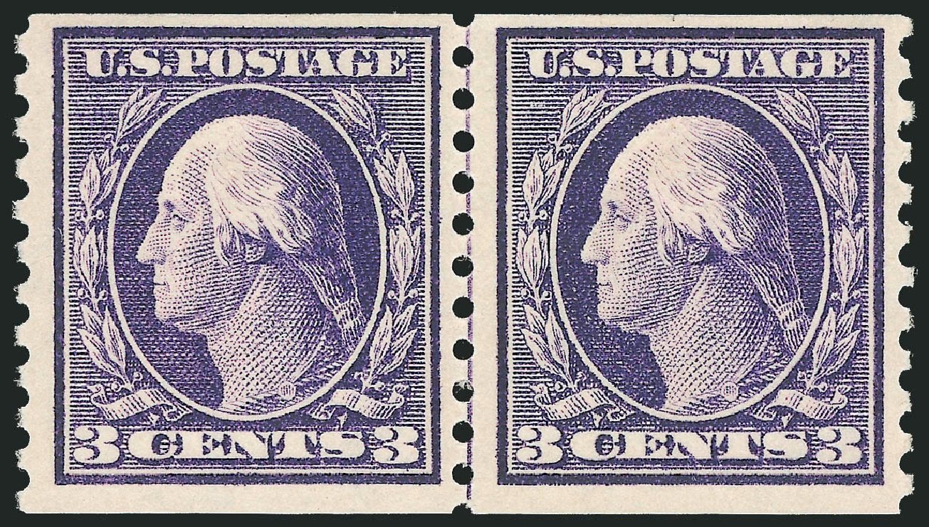 Cost of US Stamp Scott Catalog # 445: 3c 1914 Washington Coil Perf 10 Vertically. Robert Siegel Auction Galleries, Jun 2012, Sale 1026, Lot 1417
