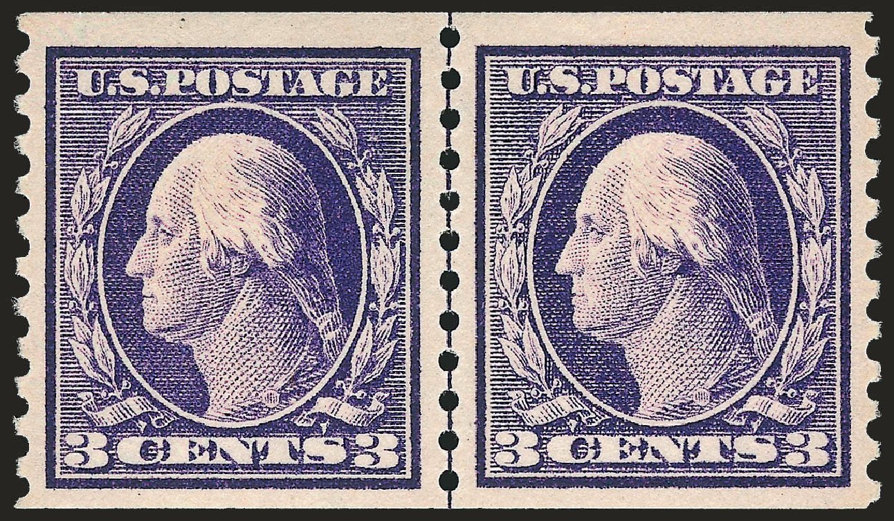 Cost of US Stamps Scott Catalog # 445 - 3c 1914 Washington Coil Perf 10 Vertically. Robert Siegel Auction Galleries, Sep 2009, Sale 968B, Lot 569