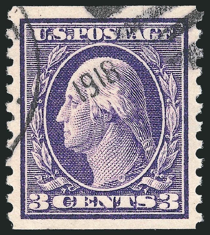 Costs of US Stamps Scott Catalog # 445: 3c 1914 Washington Coil Perf 10 Vertically. Robert Siegel Auction Galleries, Oct 2012, Sale 1032, Lot 3544