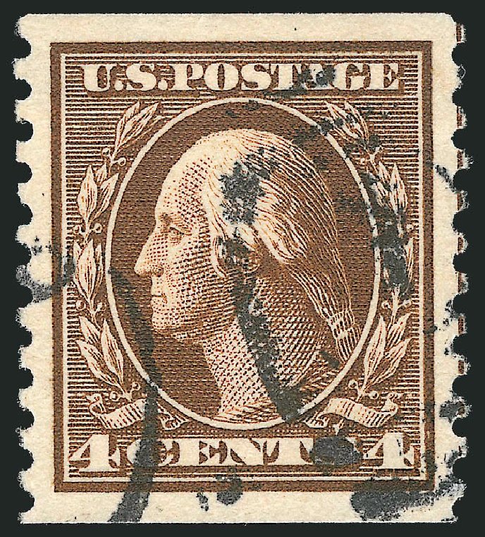 Prices of US Stamps Scott Catalog # 446: 4c 1915 Washington Coil Perf 10 Vertically. Robert Siegel Auction Galleries, Oct 2012, Sale 1032, Lot 3547