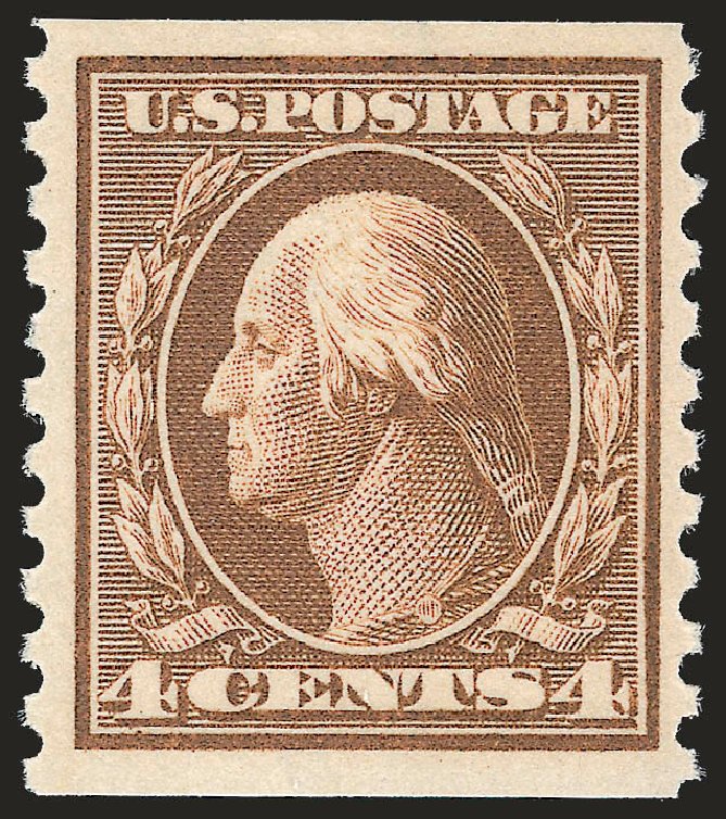 Costs of US Stamps Scott Cat. # 446: 4c 1915 Washington Coil Perf 10 Vertically. Robert Siegel Auction Galleries, Sep 2009, Sale 976, Lot 2028