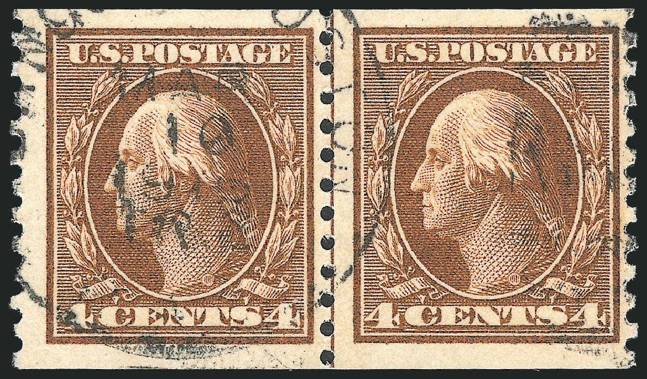 Cost of US Stamp Scott Cat. #446 - 1915 4c Washington Coil Perf 10 Vertically. Robert Siegel Auction Galleries, Mar 2013, Sale 1040, Lot 1821