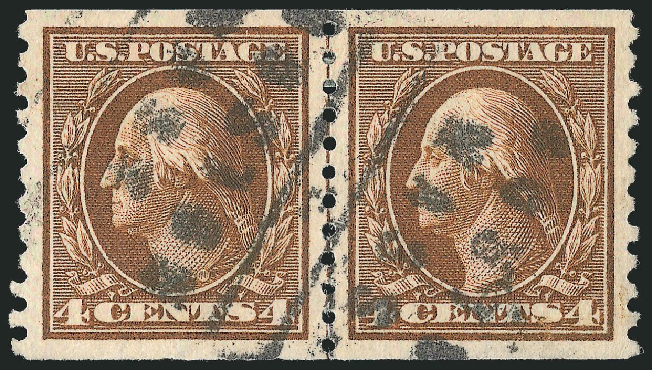 Price of US Stamps Scott 446 - 4c 1915 Washington Coil Perf 10 Vertically. Robert Siegel Auction Galleries, Sep 2012, Sale 1028, Lot 393