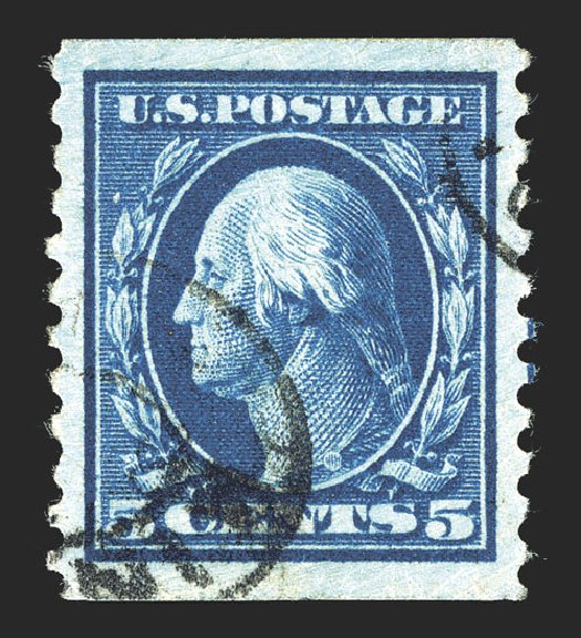 US Stamps Price Scott Catalog # 447 - 5c 1914 Washington Coil Perf 10 Vertically. Spink Shreves Galleries, Mar 2013, Sale 142, Lot 362