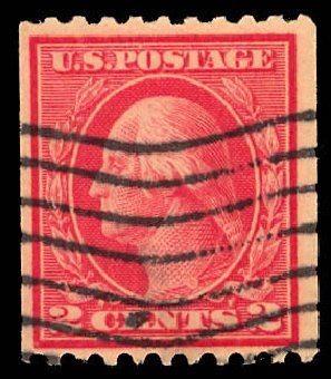 Price of US Stamp Scott 449: 1915 2c Washington Coil Perf 10 Horizontally. Daniel Kelleher Auctions, Dec 2012, Sale 633, Lot 797