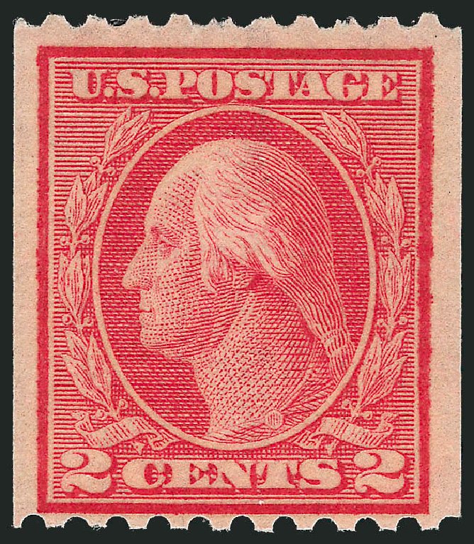 US Stamp Value Scott Cat. #449 - 2c 1915 Washington Coil Perf 10 Horizontally. Robert Siegel Auction Galleries, Oct 2012, Sale 1033, Lot 4227